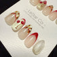 Reusable Chic Ember Cat Eye| Handmade Press On Gel Acrylic Nails | 4for3 Timed Offer