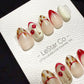 Reusable Chic Ember Cat Eye| Handmade Press On Gel Acrylic Nails | 4for3 Timed Offer