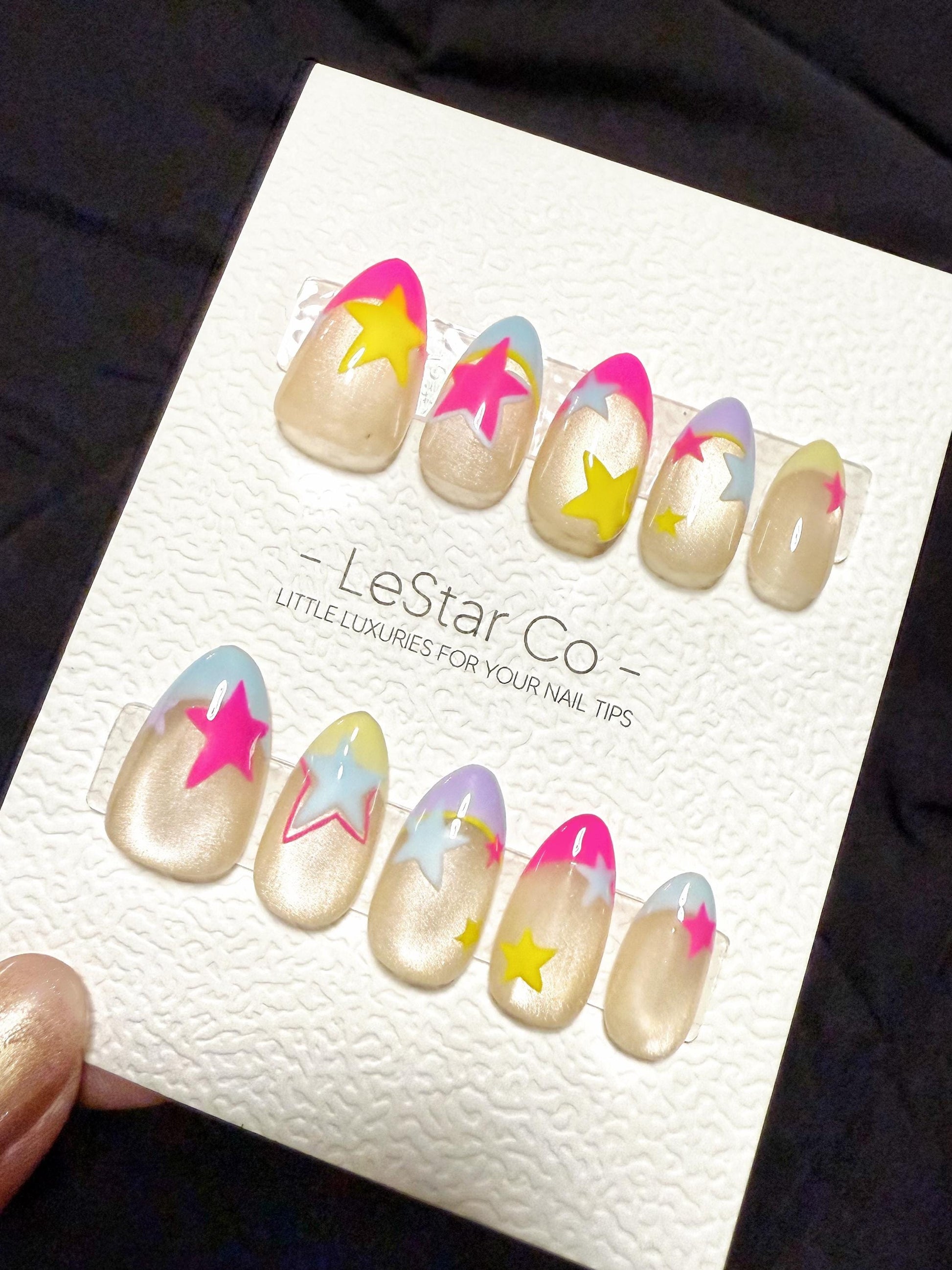 Reusable Pop Galaxy| Handmade Press On Gel Acrylic Nails | 4for3 Timed Offer