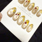 Reusable Golden Orchard | Handmade Press On Gel Acrylic Nails | 4for3 Timed Offer