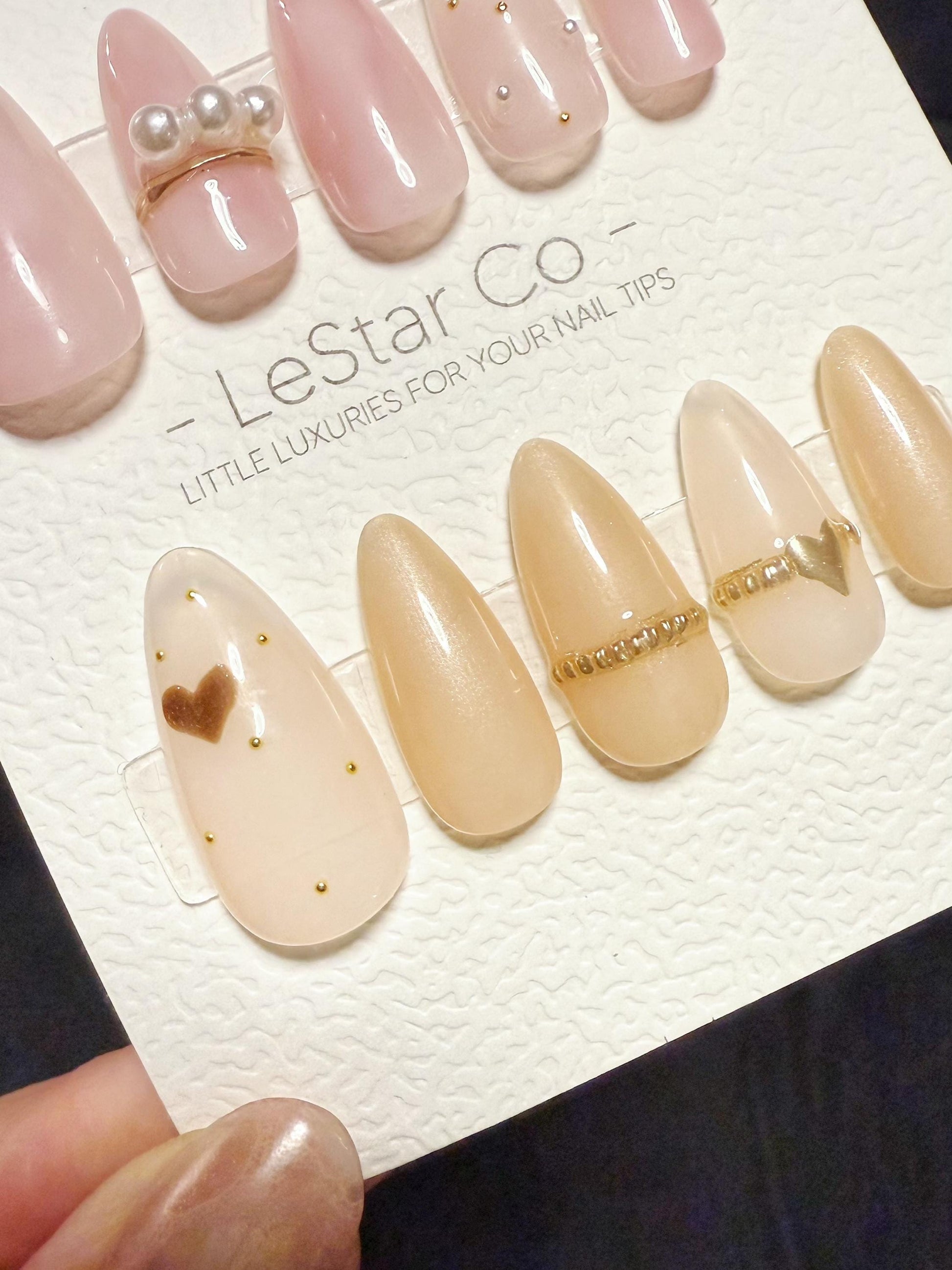 Reusable Rosy Nude Kiss | Handmade Press On Gel Acrylic Nails | 4for3 Timed Offer