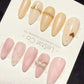 Reusable Rosy Nude Kiss | Handmade Press On Gel Acrylic Nails | 4for3 Timed Offer