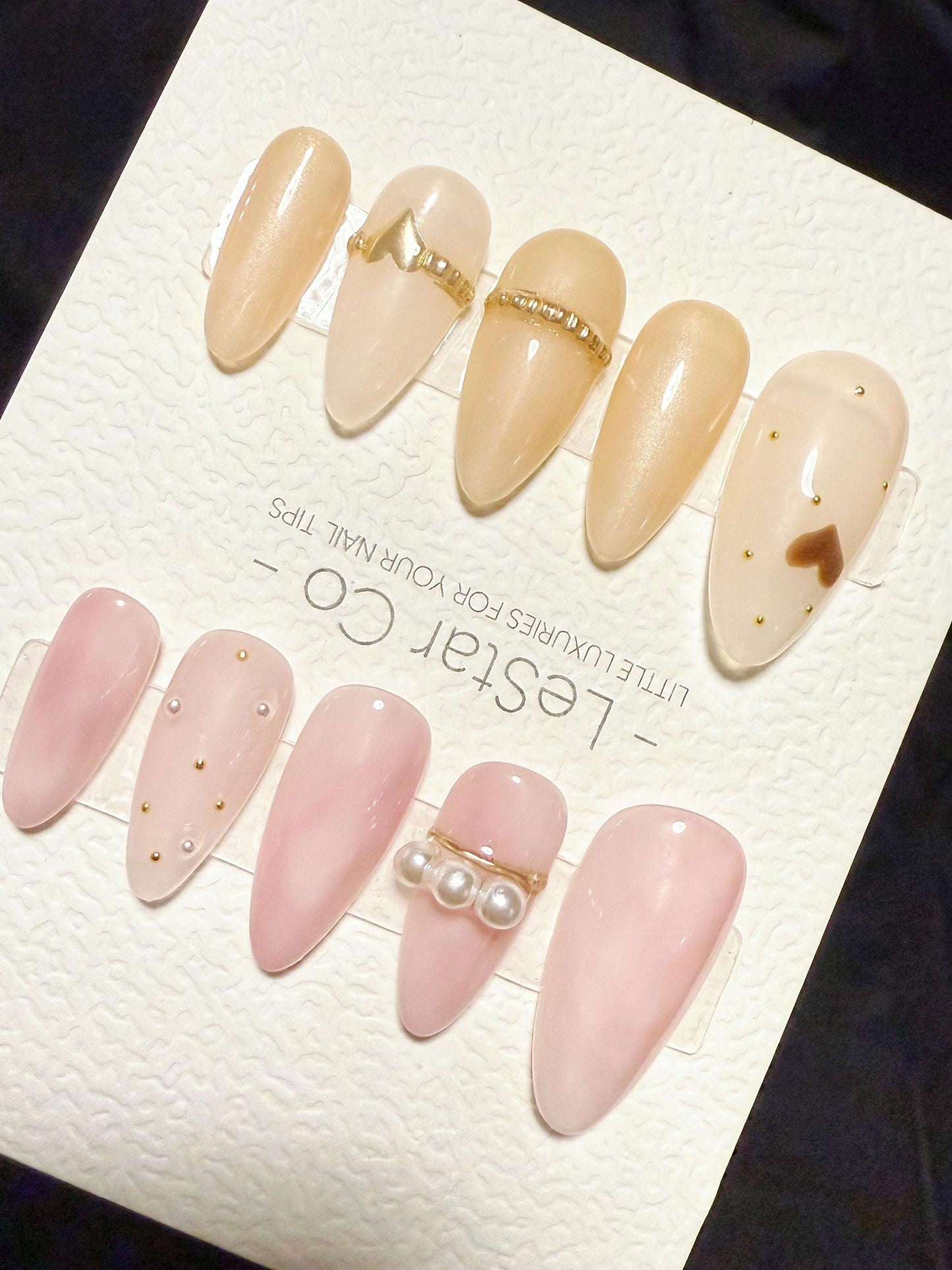 Reusable Rosy Nude Kiss | Handmade Press On Gel Acrylic Nails | 4for3 Timed Offer