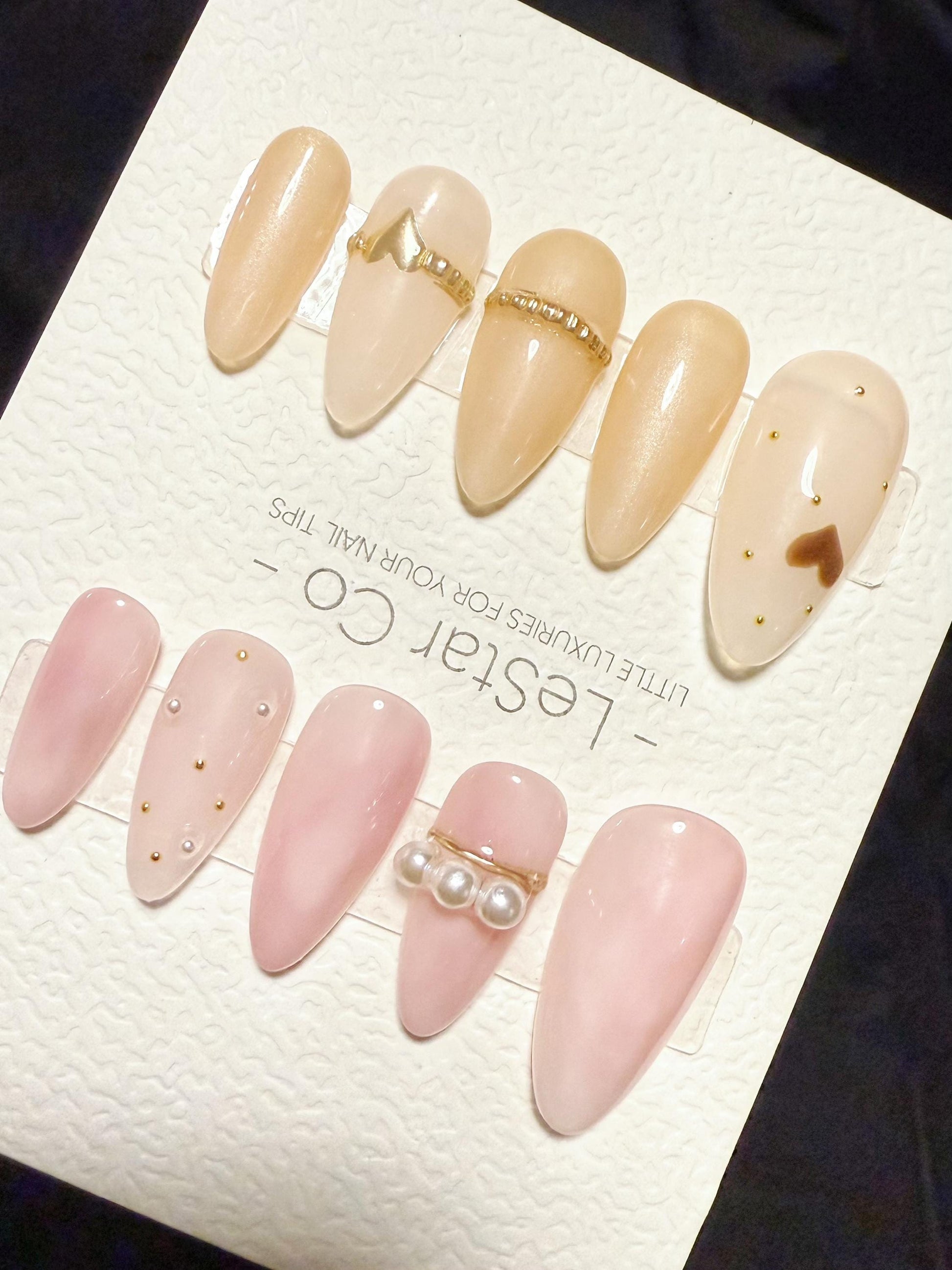 Reusable Rosy Nude Kiss | Handmade Press On Gel Acrylic Nails | 4for3 Timed Offer