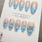 Reusable Aqua Daydream | Handmade Press On Gel Acrylic Nails | 4for3 Timed Offer