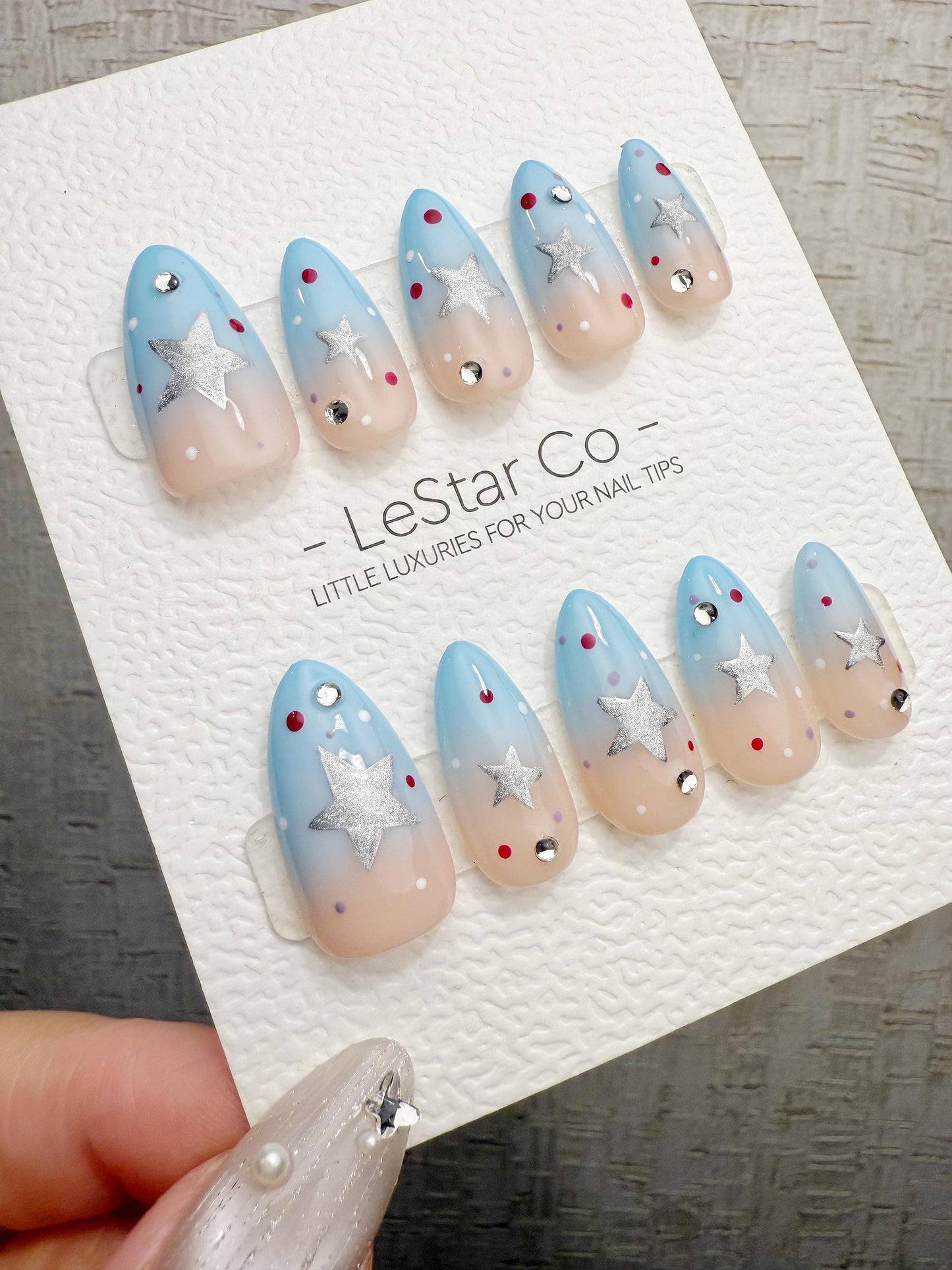 Reusable Aqua Daydream | Handmade Press On Gel Acrylic Nails | 4for3 Timed Offer
