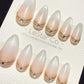 Reusable Champagne Crown Tip Cat Eye | Handmade Press On Gel Acrylic Nails | 4for3 Timed Offer