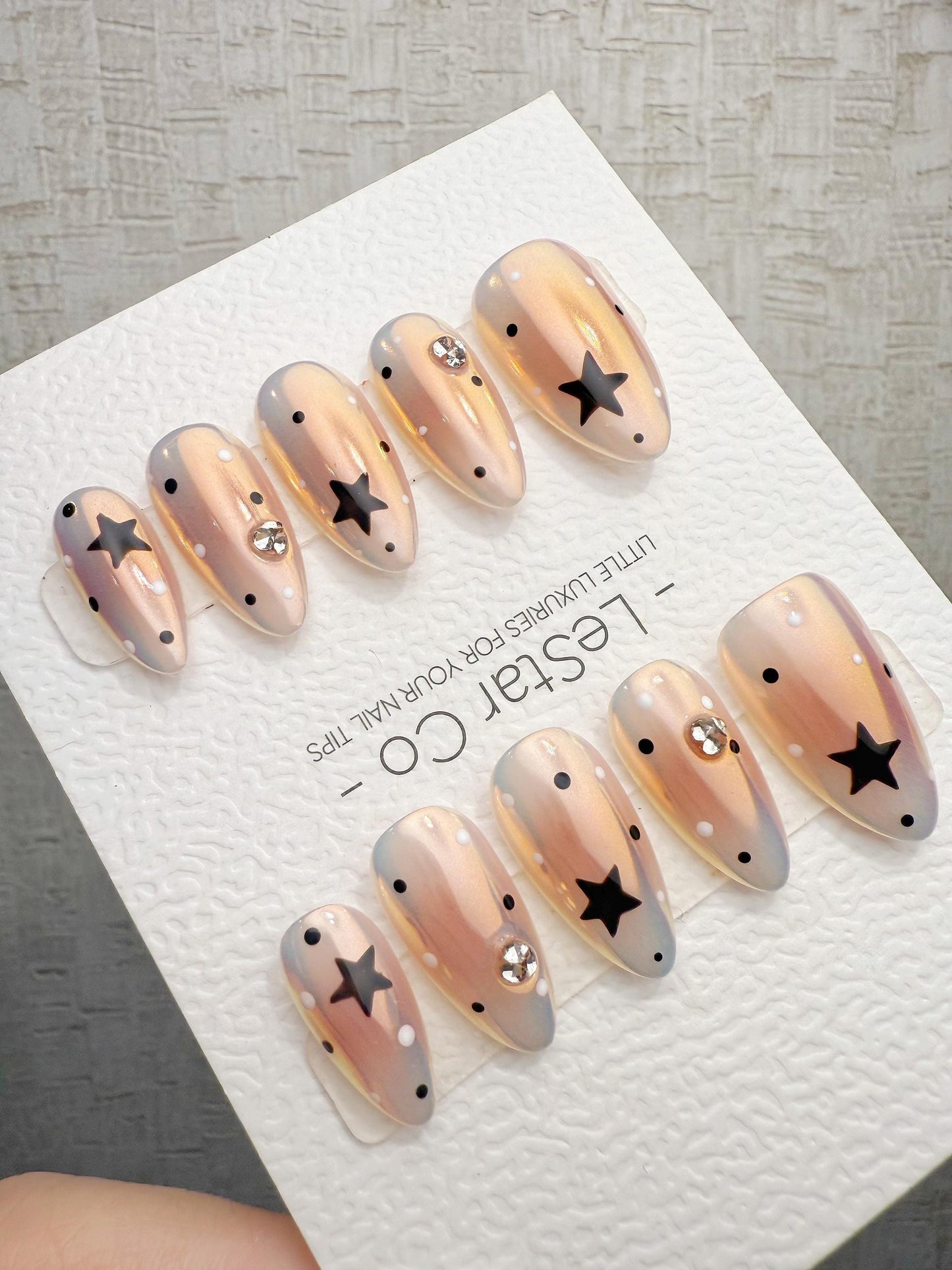 Reusable Peach Nova | Handmade Press On Gel Acrylic Nails | 4for3 Timed Offer