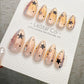 Reusable Peach Nova | Handmade Press On Gel Acrylic Nails | 4for3 Timed Offer