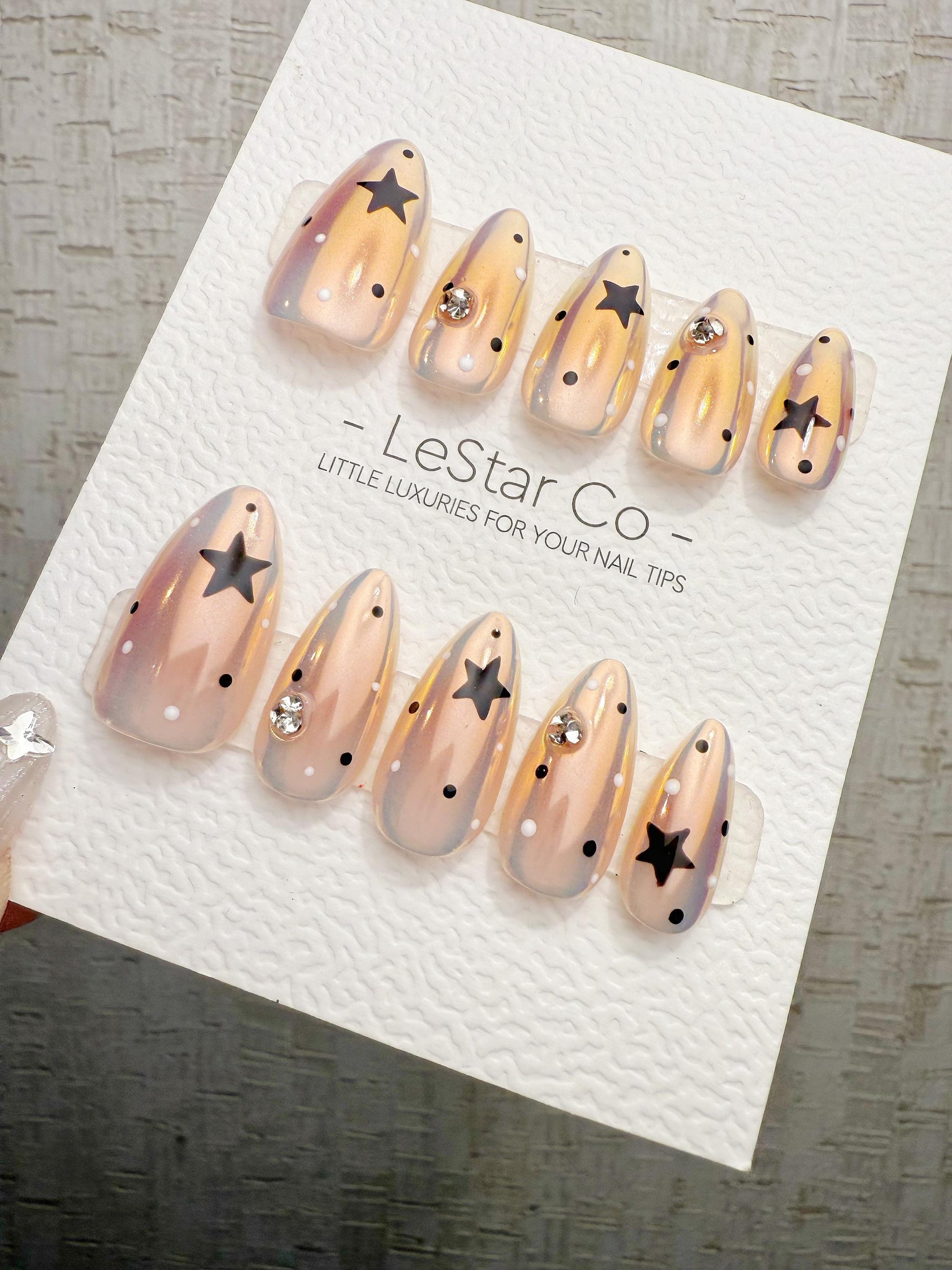 Reusable Peach Nova | Handmade Press On Gel Acrylic Nails | 4for3 Timed Offer