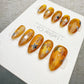Reusable Amber Starfall | Handmade Press On Gel Acrylic Nails | 4for3 Timed Offer