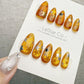 Reusable Amber Starfall | Handmade Press On Gel Acrylic Nails | 4for3 Timed Offer