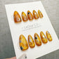 Reusable Amber Starfall | Handmade Press On Gel Acrylic Nails | 4for3 Timed Offer
