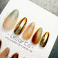 Reusable Sunlit Amber Chrome | Handmade Press On Gel Acrylic Nails | 4for3 Timed Offer