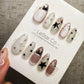Reusable Pink Moon Glitter Cat Eye | Handmade Press On Gel Acrylic Nails | 4for3 Timed Offer