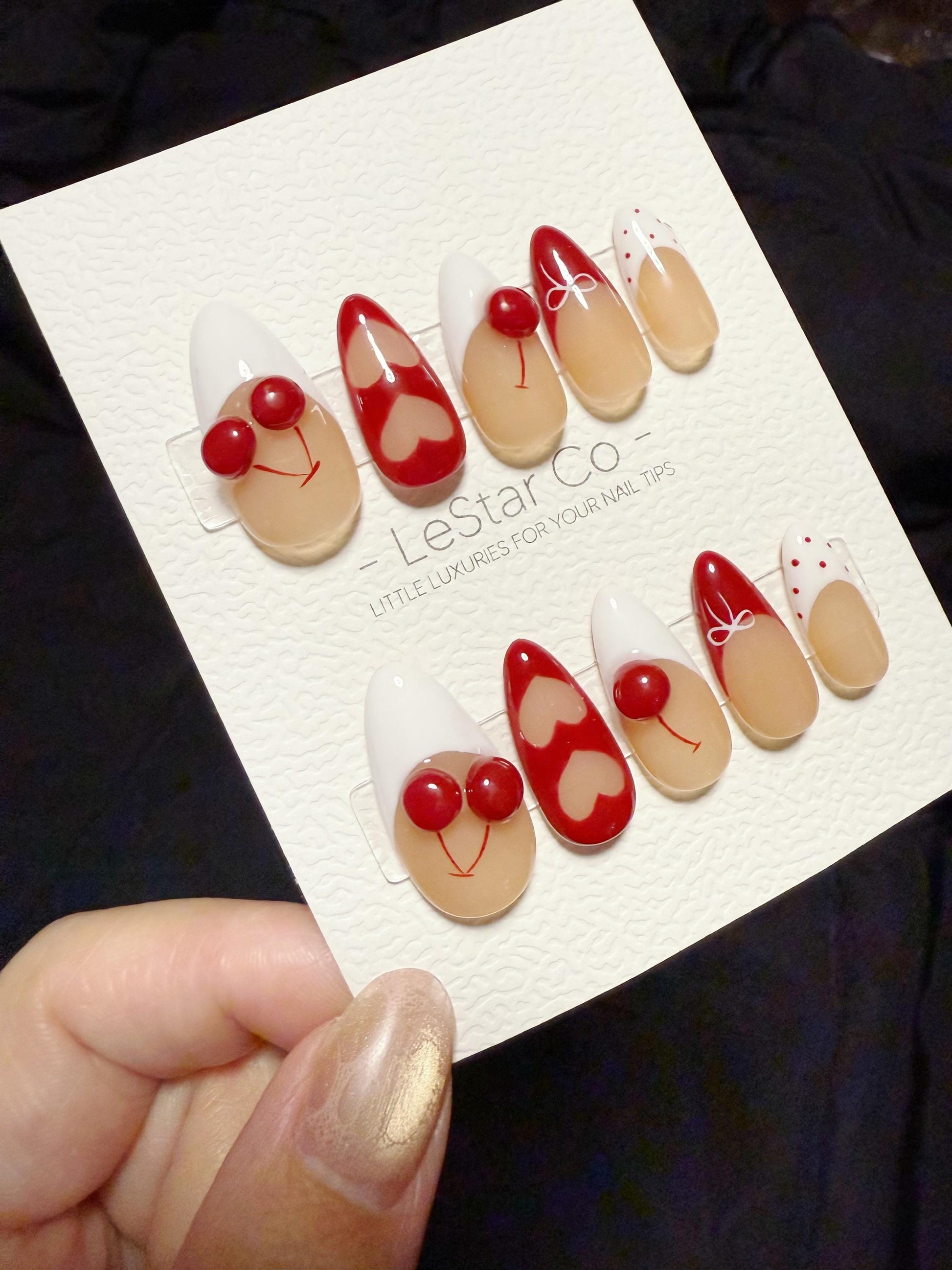 Reusable Sweetheart Dip | Handmade Press On Gel Acrylic Nails | 4for3 Timed Offer