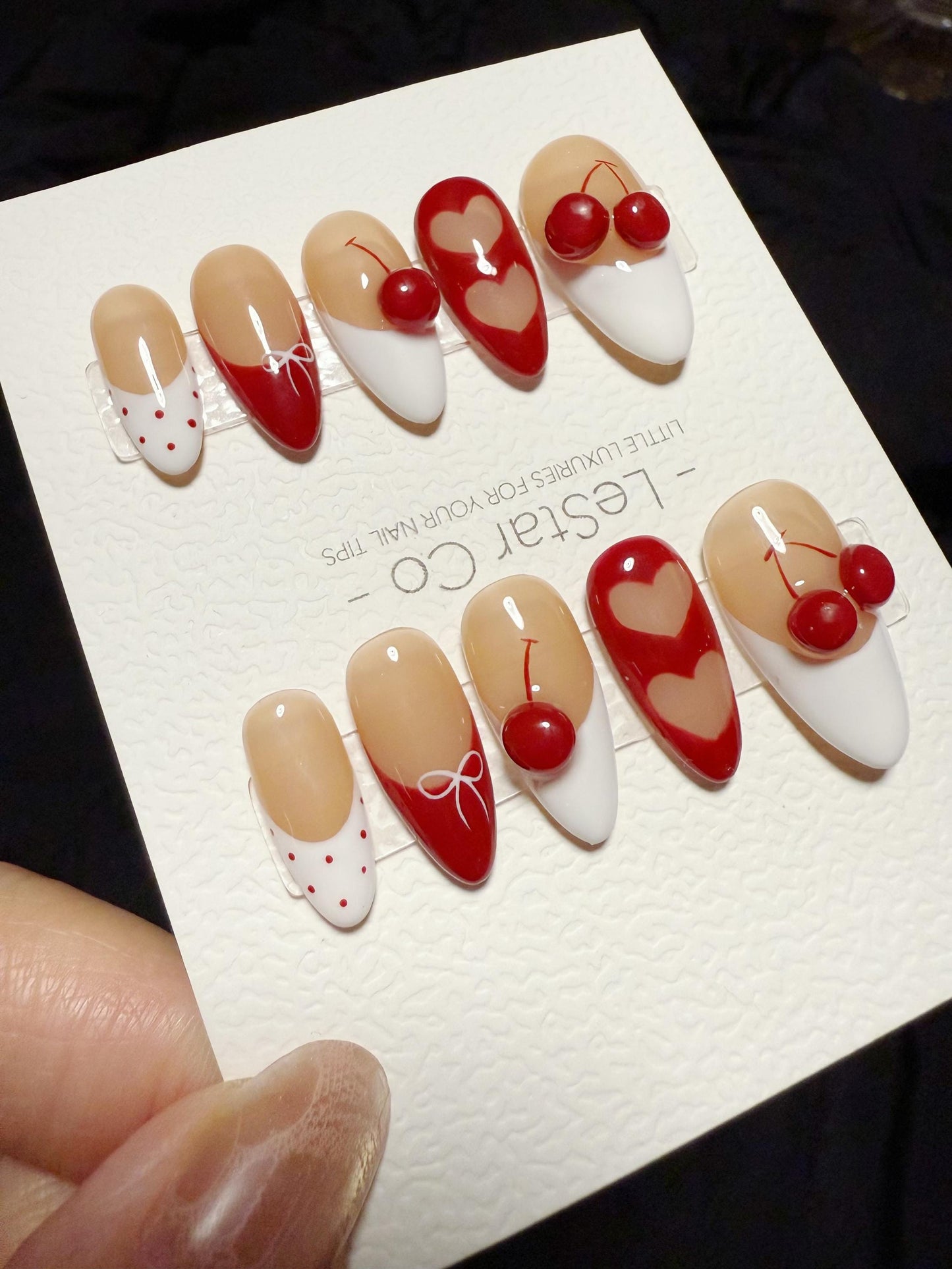 Reusable Sweetheart Dip | Handmade Press On Gel Acrylic Nails | 4for3 Timed Offer