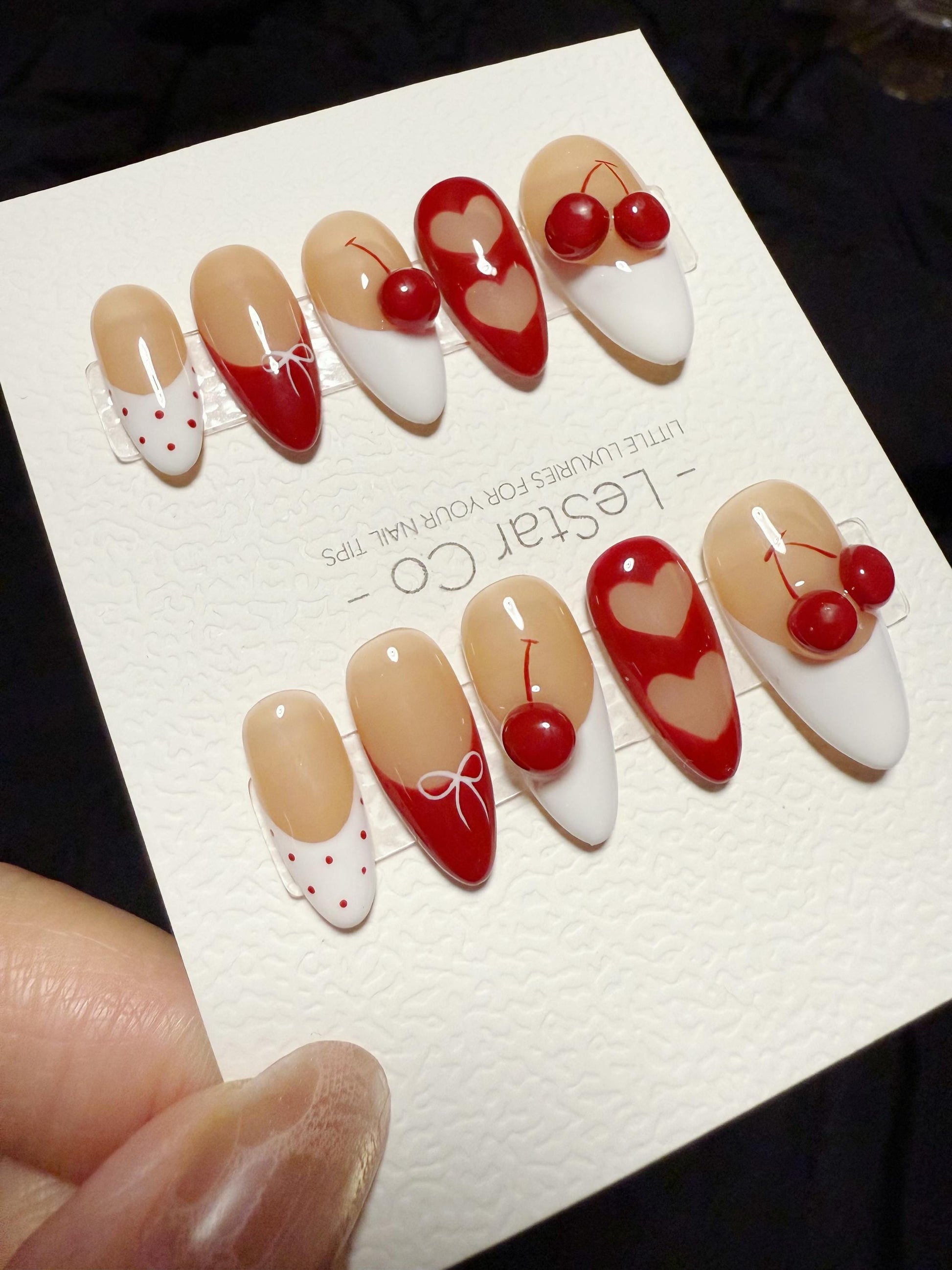 Reusable Sweetheart Dip | Handmade Press On Gel Acrylic Nails | 4for3 Timed Offer