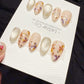 Reusable Crystal Flora | Handmade Press On Gel Acrylic Nails | 4for3 Timed Offer
