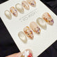Reusable Crystal Flora | Handmade Press On Gel Acrylic Nails | 4for3 Timed Offer