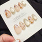 Reusable Crystal Flora | Handmade Press On Gel Acrylic Nails | 4for3 Timed Offer