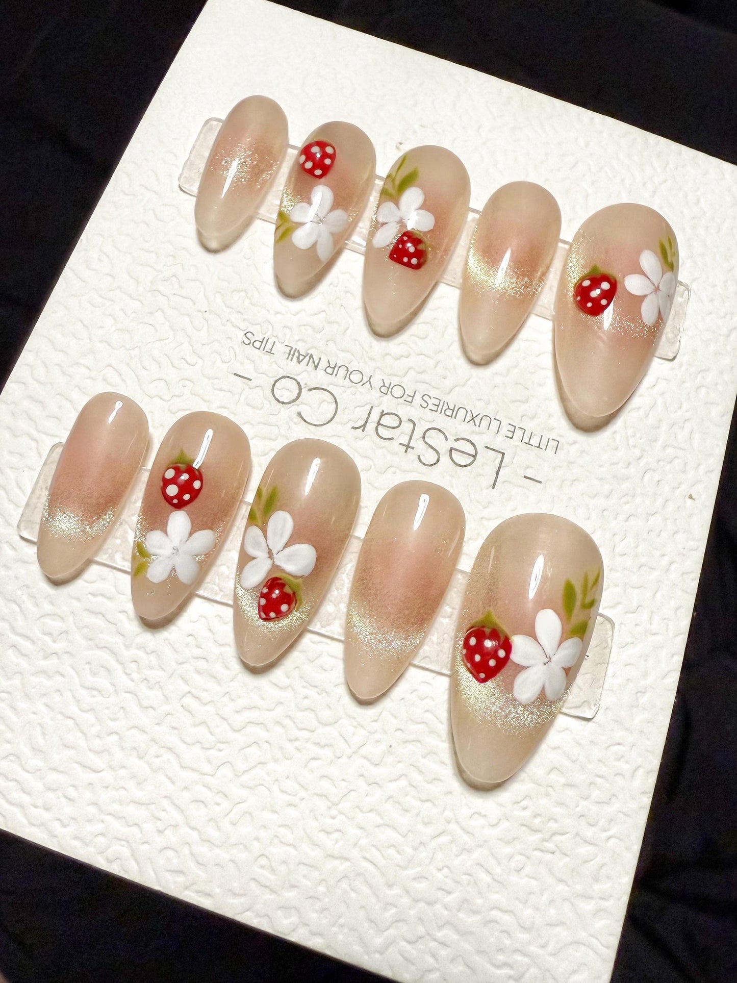 Reusable Berry Petal Cat Eye | Handmade Press On Gel Acrylic Nails | 4for3 Timed Offer