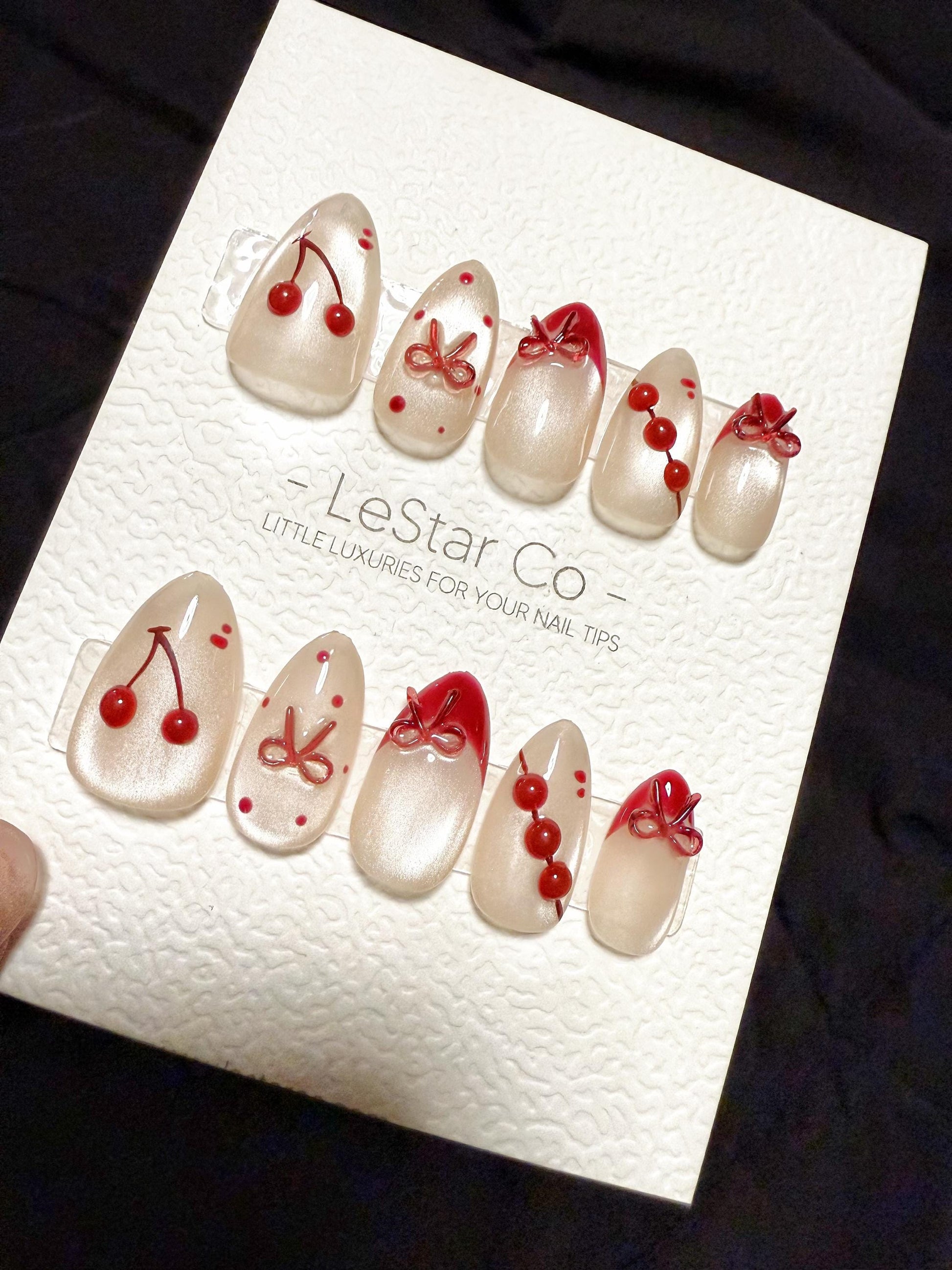 Reusable Berry Sweetheart Cat Eye| Handmade Press On Gel Acrylic Nails | 4for3 Timed Offer