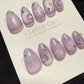 Reusable Lavender Illusion Cat Eye| Handmade Press On Gel Acrylic Nails | 4for3 Timed Offer