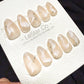 Reusable Cream Veil | Handmade Press On Gel Acrylic Nails ML 287 | 4for3 Timed Offer