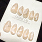 Reusable Cream Veil | Handmade Press On Gel Acrylic Nails ML 287 | 4for3 Timed Offer