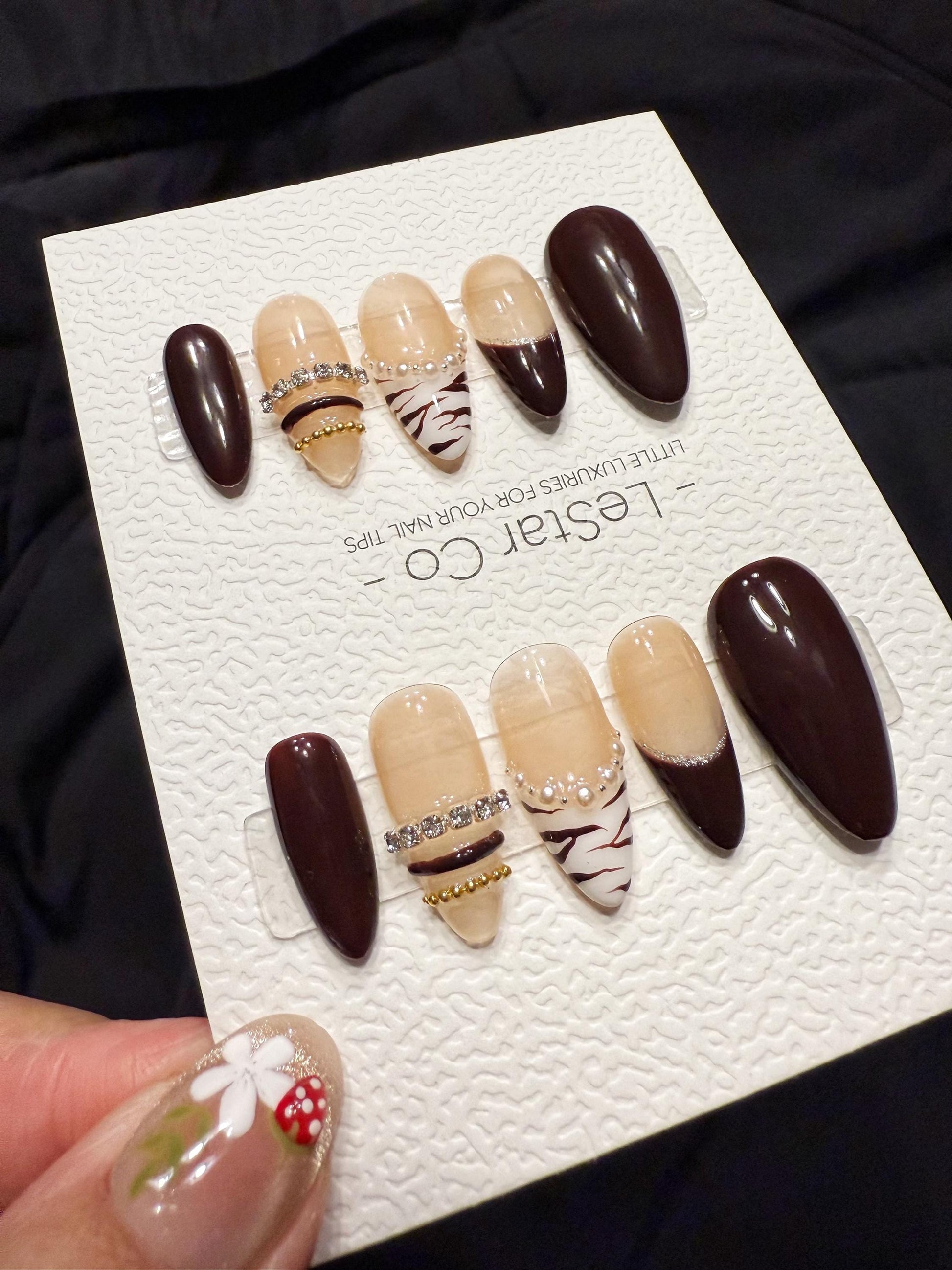 Reusable Cocoa Queen | Handmade Press On Gel Nails | 4for3 Timed Offer