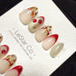 Reusable Chic Ember Cat Eye| Handmade Press On Gel Acrylic Nails | 4for3 Timed Offer