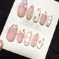 Reusable Strawberry Picnic | Handmade Press On Gel Acrylic Nails | 4for3 Timed Offer