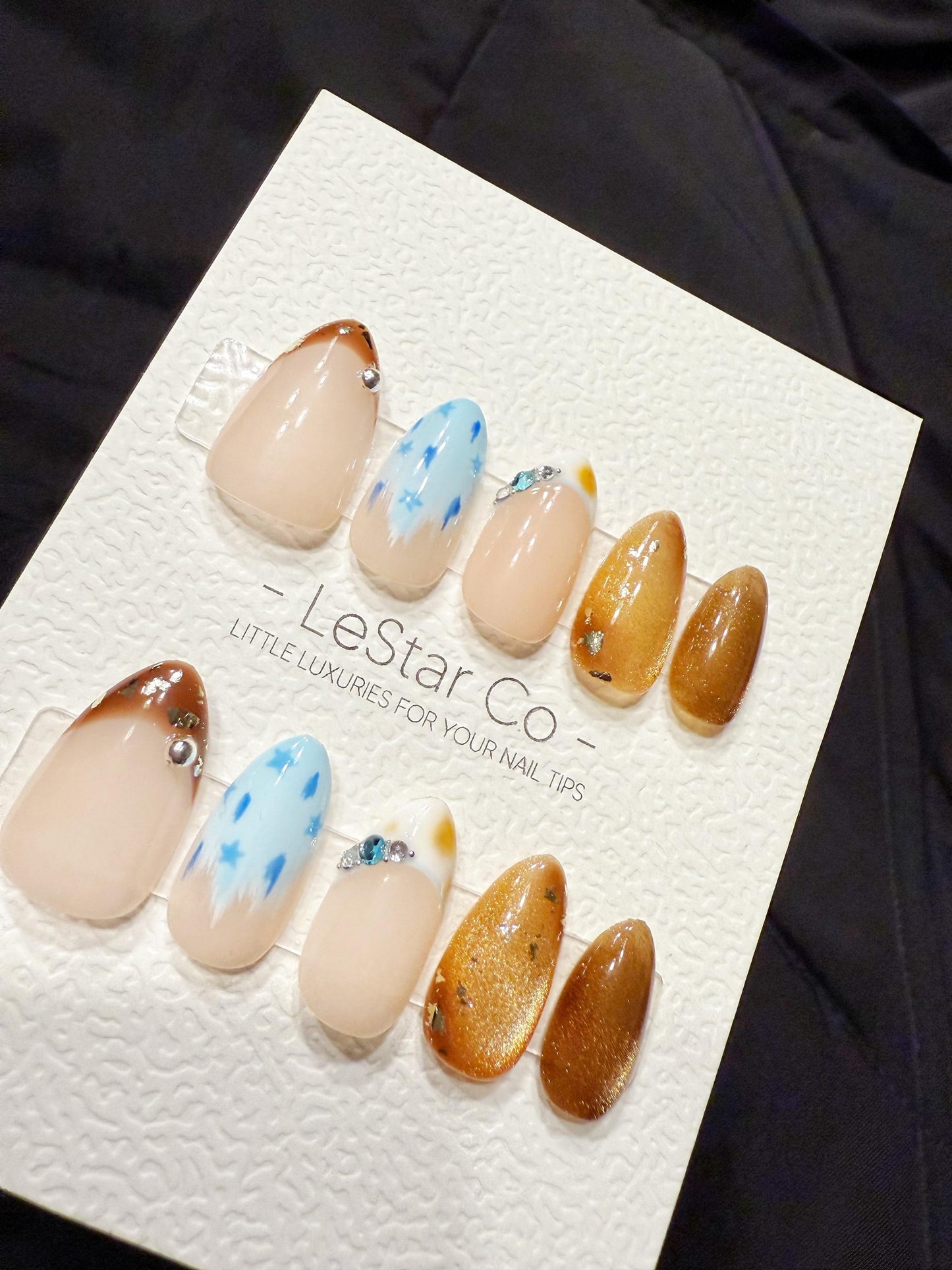 Reusable Dreamy Drift | Handmade Press On Gel Acrylic Nails | 4for3 Timed Offer