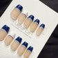 Reusable Sailor Chic | Handmade Press On Gel Acrylic Nails | 4for3 Timed Offer