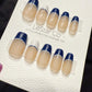 Reusable Sailor Chic | Handmade Press On Gel Acrylic Nails | 4for3 Timed Offer