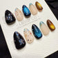Reusable Galaxy Waltz | Handmade Press On Gel Acrylic Nails | 4for3 Timed Offer