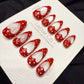 Reusable Candy Heart Pop Cat Eye | Handmade Press On Gel Acrylic Nails | 4for3 Timed Offer
