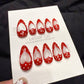 Reusable Candy Heart Pop Cat Eye | Handmade Press On Gel Acrylic Nails | 4for3 Timed Offer