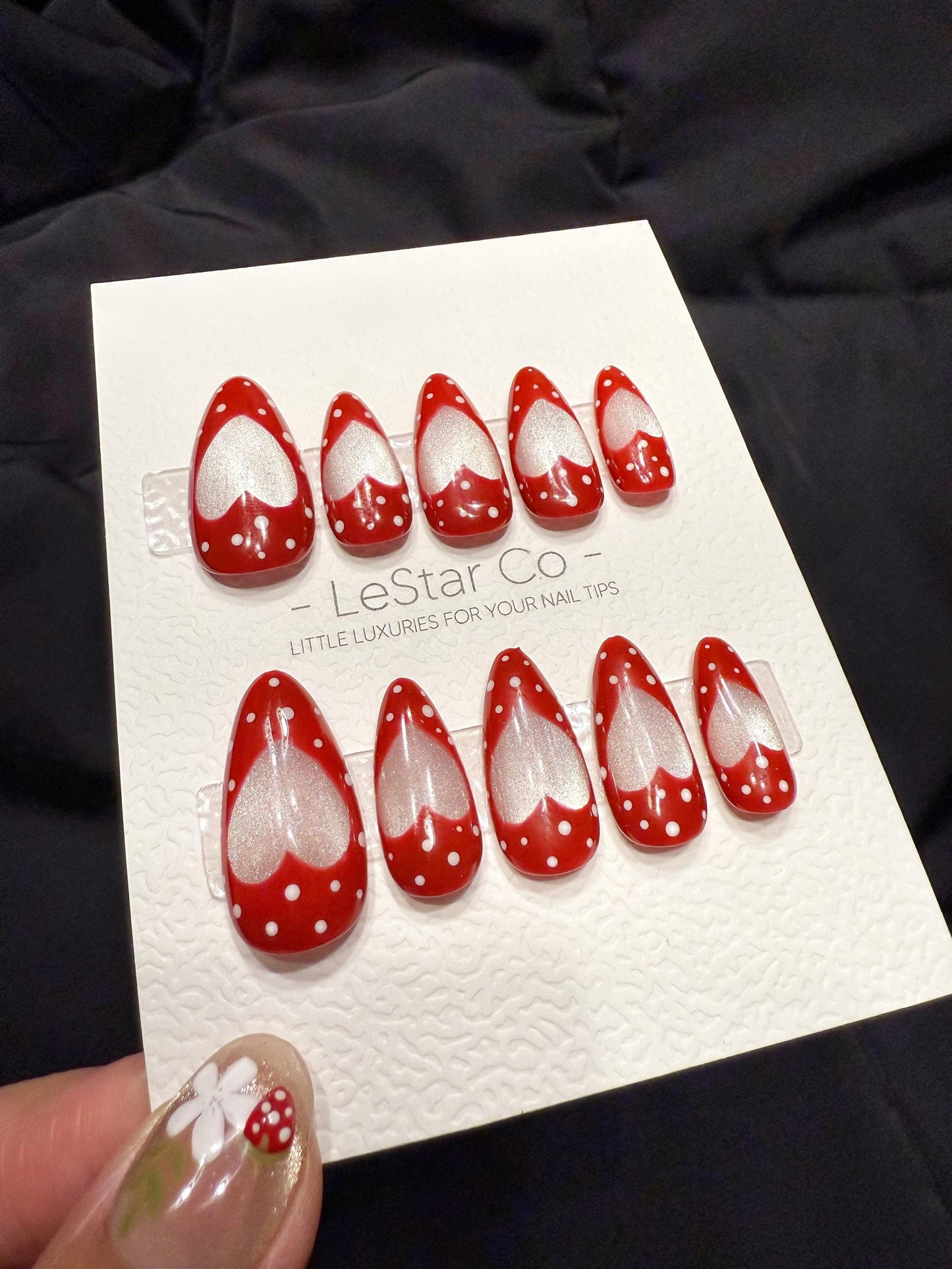 Reusable Candy Heart Pop Cat Eye | Handmade Press On Gel Acrylic Nails | 4for3 Timed Offer