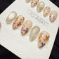 Reusable Crystal Flora | Handmade Press On Gel Acrylic Nails | 4for3 Timed Offer