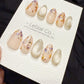 Reusable Crystal Flora | Handmade Press On Gel Acrylic Nails | 4for3 Timed Offer