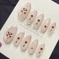 Reusable Ruby Frost Cat Eye | Handmade Press On Gel Acrylic Nails | 4for3 Timed Offer