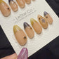 Reusable Golden Compass | Handmade Press On Gel Acrylic Nails | 4for3 Timed Offer