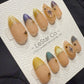 Reusable Golden Compass | Handmade Press On Gel Acrylic Nails | 4for3 Timed Offer