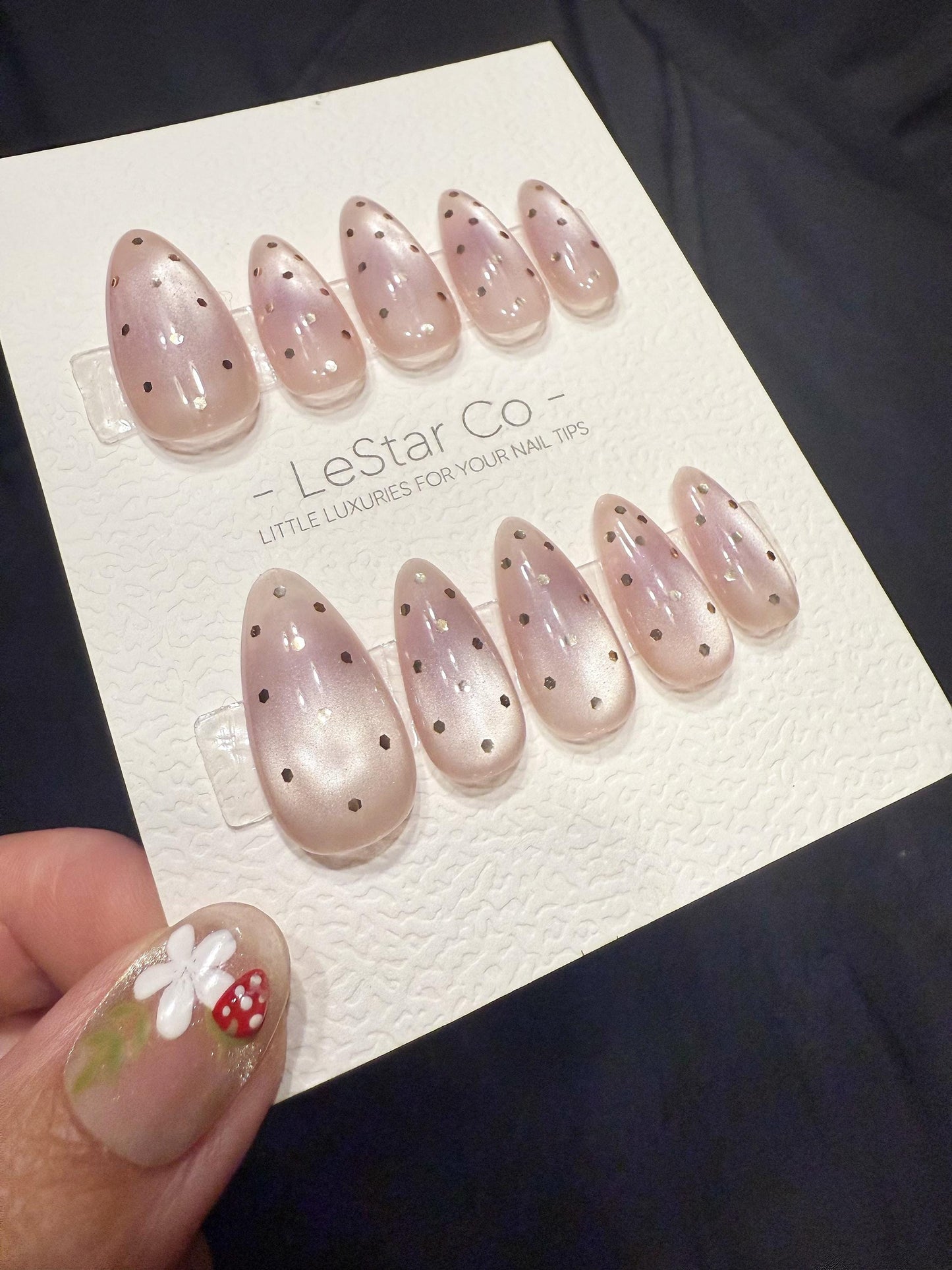Reusable Sugar Plum Pop | Handmade Press On Gel Acrylic Nails | 4for3 Timed Offer