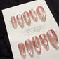 Reusable Twist Bloom Cat Eye | Handmade Press On Gel Acrylic Nails | 4for3 Timed Offer