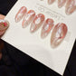 Reusable Twist Bloom Cat Eye | Handmade Press On Gel Acrylic Nails | 4for3 Timed Offer