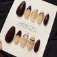 Reusable Cocoa Queen | Handmade Press On Gel Nails | 4for3 Timed Offer