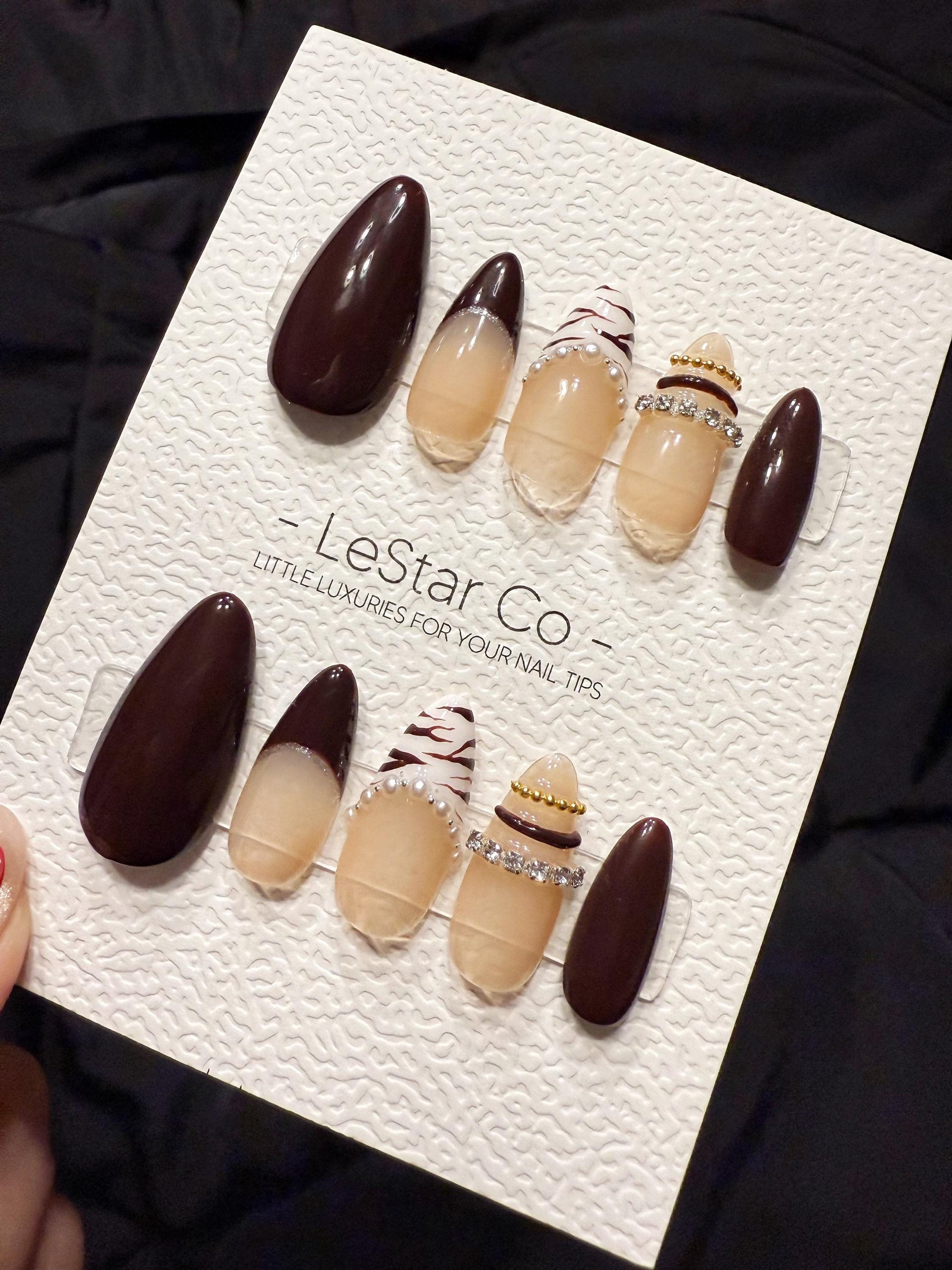 Reusable Cocoa Queen | Handmade Press On Gel Nails | 4for3 Timed Offer